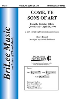 Come Ye Sons of Art by Purcell Henry - Robinson Russell L - for SAB and Piano