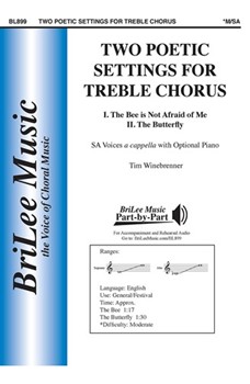 Two Poetic Settings for Treble Chorus by Winebrenner Tim for SA a cappella