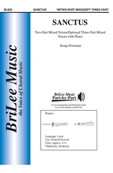 Sanctus by Poorman Sonja for 2 or 3-Part Mixed