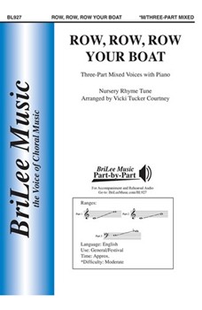 Row Row Row Your Boat by Sousa John Philip - Courtney Vicki Tucker - for 3-Part Mixed and Piano
