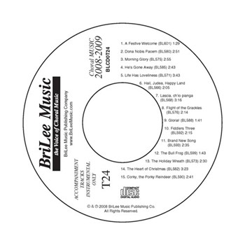 Brilee Tracks - 2008-2009 T24 - Uni/2pt for Accompaniment CD