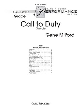 Call to Duty by Milford Gene for Concert March