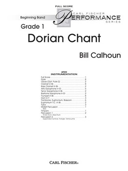 Dorian Chant by Calhoun Bill for Full Score