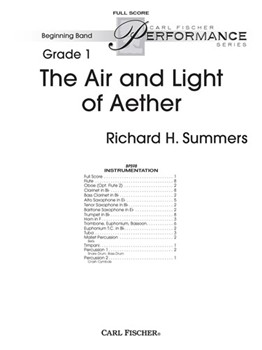 The Air and Light of Aether by Summers Richard for