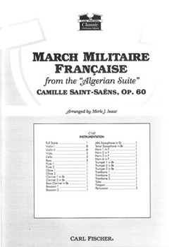 Marche Militaire Francaise by Saint-Saens Camille - Isaac - for Full Score