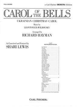 Carol Of The Bells by Leontovich and Wilhousky - Hayman - for Full Score