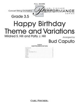 Happy Birthday Theme and Variations by Mildred J. and Patty S - Caputo Bud - for