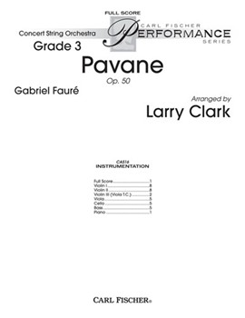 Pavane Op. 50 by Faure Gabriel - Clark Larry - for Full Score