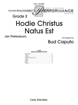 Hodie Christus Natus Est by Sweelinck Jan P - Caputo Bud - for