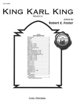 King Karl King (March) by Fillmore Henry - Foster Robert E - for Full Score
