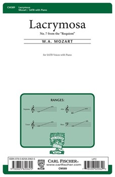 Lacrymosa by Mozart Wolfgang Amadeus Anonymous for
