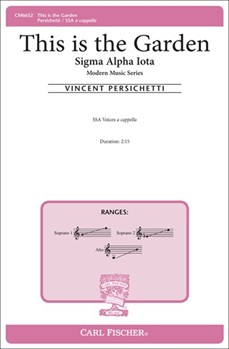 This Is The Garden by Persichetti for SSA