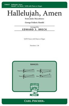 Hallelujah Amen by Handel George Frideric - Breck Edward S - for