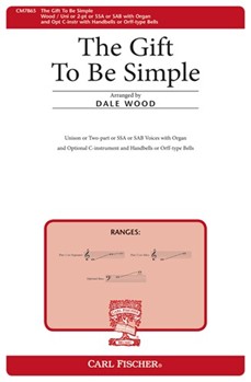 Gift To Be Simple The by Wood - Wood Dale - Linda Wood Dale Woo for Unison/2-Part