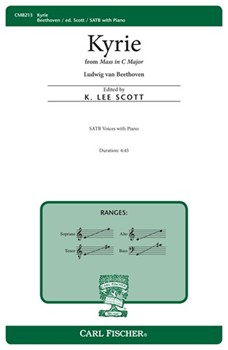 Kyrie From "mass In C Major" by Beethoven Ludwig van - Scott K Lee - for SATB