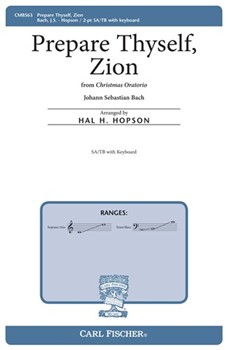 Prepare Thyself Zion by Bach Johann Sebastian - Hopson Hal H - for 2-Part