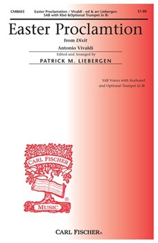 Easter Proclamation by Vivaldi Antonio Lucio - Liebergen Patrick M - for SAB and Piano