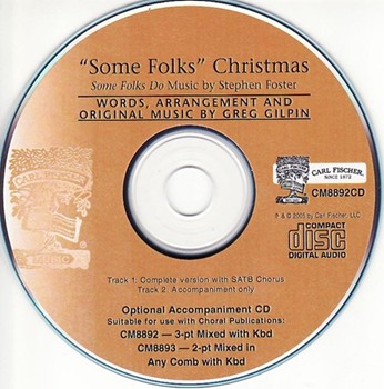 Some Folks Christmas by Foster Stephen Collins - Gilpin Greg - for Accompaniment CD