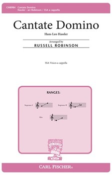 Cantate Domino by Hassler Hans Leo - Robinson Russell L - for SSA a cappella