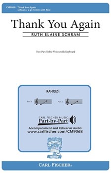 Thank You Again by Schram Ruth Elaine for SA and Piano