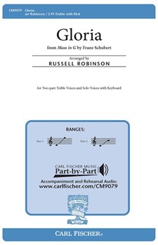 Gloria From Mass In G by Schubert Franz - Robinson Russell L - for SA and Piano