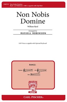 Non Nobis Domine by Byrd William - Robinson Russell L - for SAB