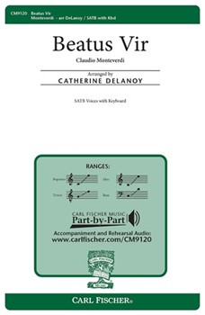 Beatus Vir by Monteverdi Claudio - DeLanoy Catherine - for SATB a cappella