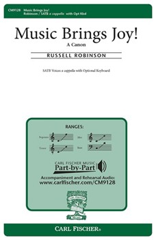 Music Brings Joy by Robinson Russell for SATB a cappella