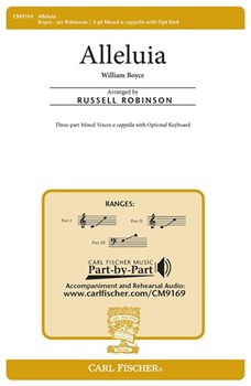 Alleluia by Boyce William - Robinson Russell L - for 3-Part Mixed