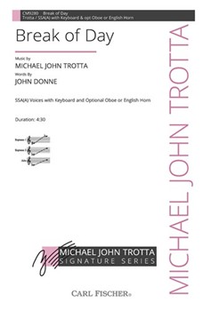 Break Of Day by Trotta Michael John Donne John for SSA