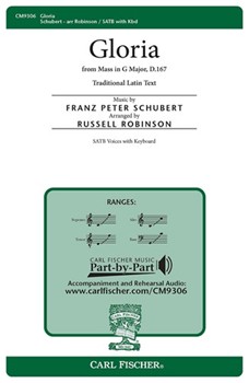 Gloria From Mass In G by Schubert Franz - Robinson Russell L - for SATB
