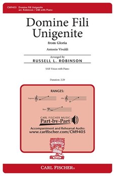 Domine Fili Unigenite by Vivaldi Antonio Lucio - Robinson Russell L - for SAB and Piano