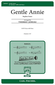 Gentle Annie by Foster Stephen Collins - Juneau Thomas - for SATB a cappella