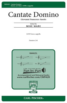 Cantate Domino by Anerio Giovanni - Ware Mike - for SATB a cappella