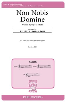 Non Nobis Domine by Byrd William - Robinson Russell L - for SSA and Piano