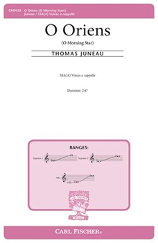 O Oriens by Juneau Thomas Steve for SSA(A)/aca