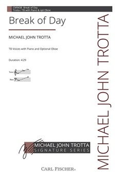 Break of Day by Trotta Michael John Donne John for TB and Piano