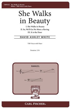 She Walks in Beauty by White David Ashley Byron Lord George G for TTB and Piano