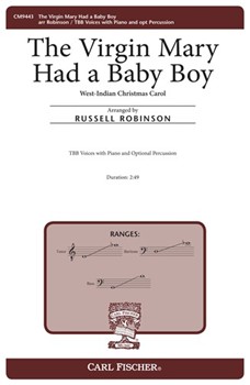 Virgin Mary Had a Baby Boy by - Robinson Russell L - for TBB and Piano