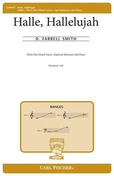 Halle Hallelujah by Smith David Farrell for 3-Part Mixed and Piano