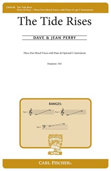 Tide Rises by Perry David A Longfellow Henry Wa for 3-Part Mixed and Piano