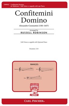 Confitemini Domino by Constantini Allesandro - Robinson Russell L - for SAB a cappella