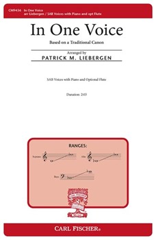 In One Voice by - Liebergen Patrick M - Liebergen Patrick M for SAB and Piano