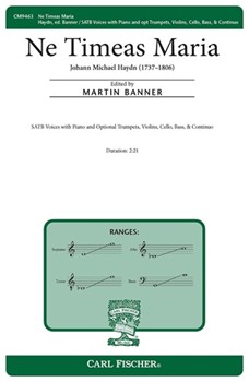 Ne Timeas Maria by Haydn Michael for SATB and Piano