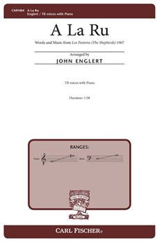 A La Ru by Los Pastores - Englert John - for TB and Piano