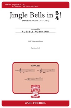 Jingle Bells in 5/4 by Pierpont James - Robinson Russell L - for SAB and Piano