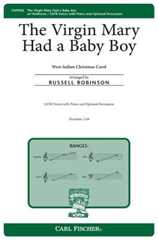 Virgin Mary Had a Baby Boy by West-Indian Christma - Robinson Russell L - for SATB and Piano