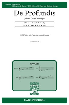 De Profundis by Aiblinger Johann Caspar - Banner Martin - for SATB and Piano (Psalm 130)