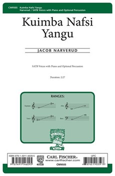 Kuimba Nafsi Yangu by Narverud Jacob J for SATB and Piano
