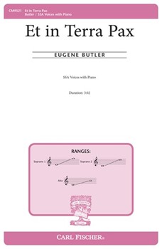 Et in Terra Pax by Butler Eugene for SSA and Piano